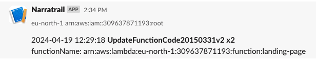 Narratrail in Slack